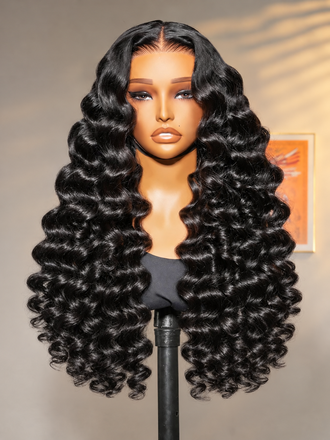 Loose Wave Wand Curls Wig 13x6 HD Lace Front Human Hair Wig With Pre-plucked&bleached