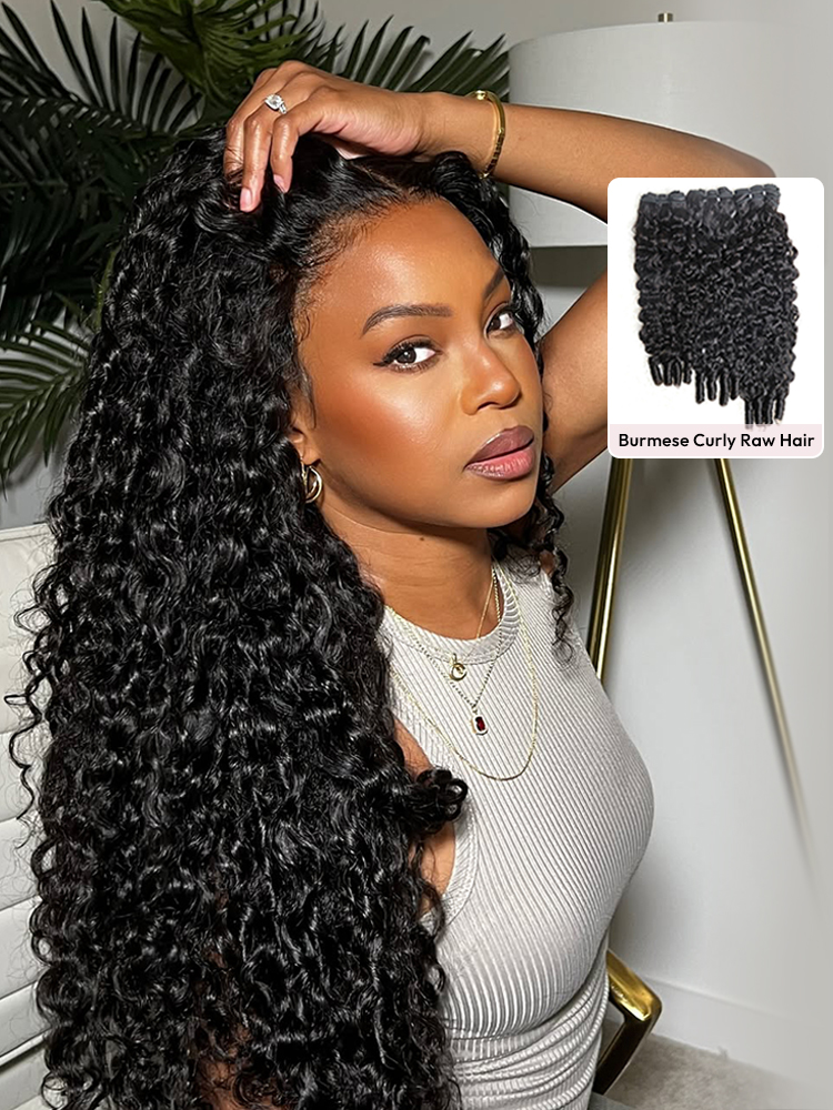 Burmese Curly Raw Hair