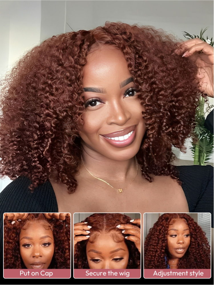 Glueless Reddish Brown Hair Wig