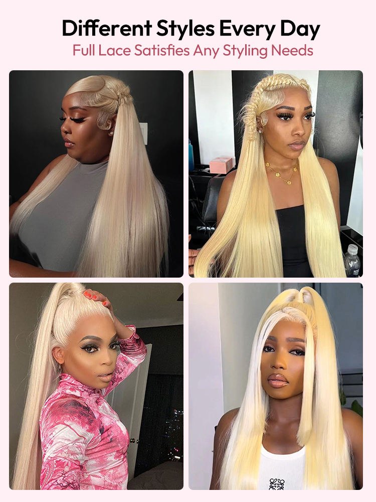 Blonde Straight Full Lace Wigs