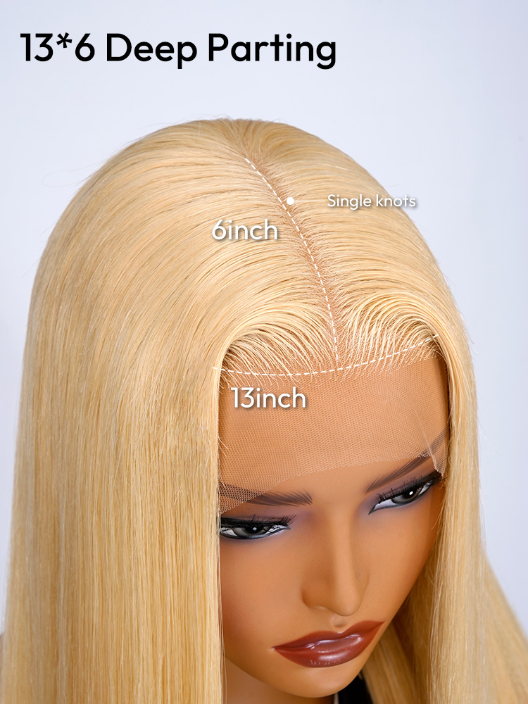 13*6 Deep Parting Honey Blonde Long Wig 13*6 Deep Parting Honey Blonde Long Wig