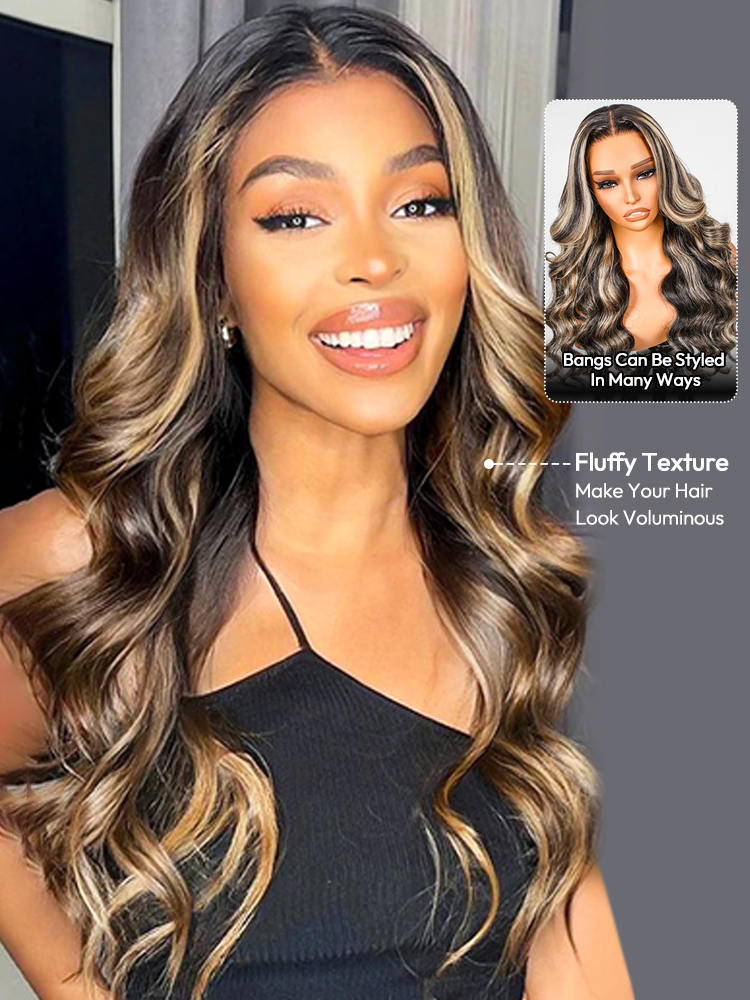 Black Wig With Highlight