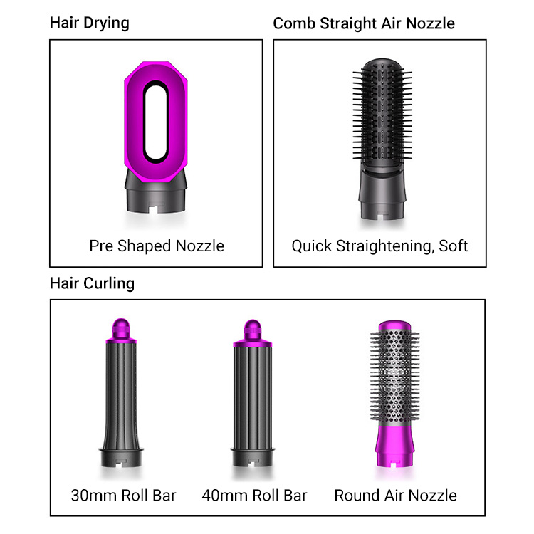 Hair Dryer Brush Wand Set