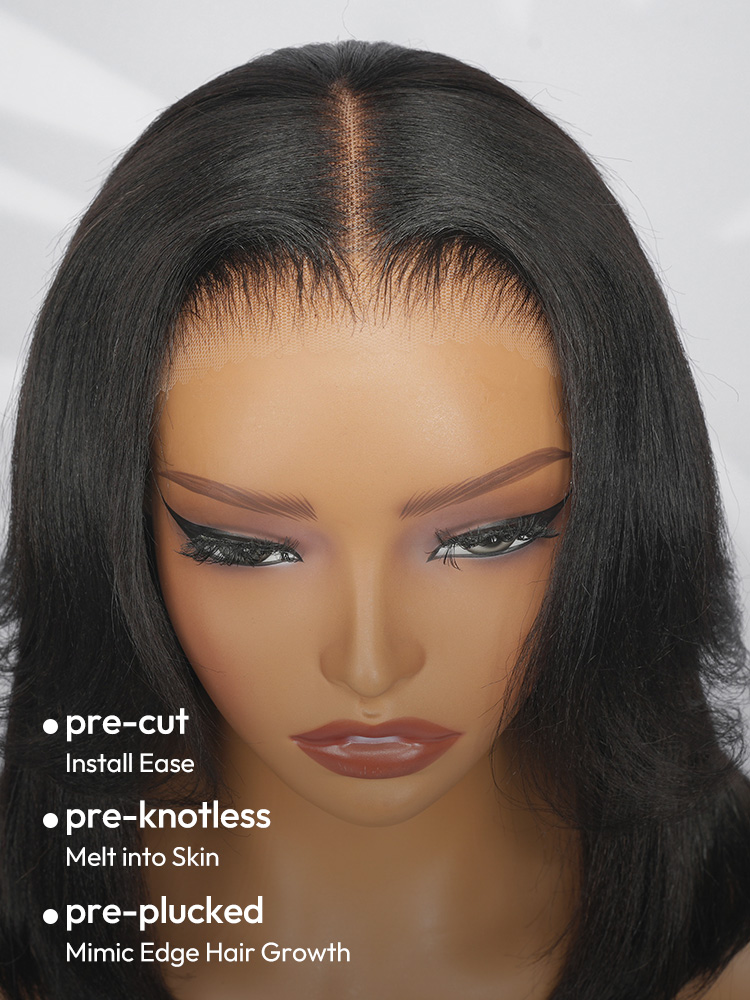 Pre-Cut Lace Light Yaki Straight Wig
