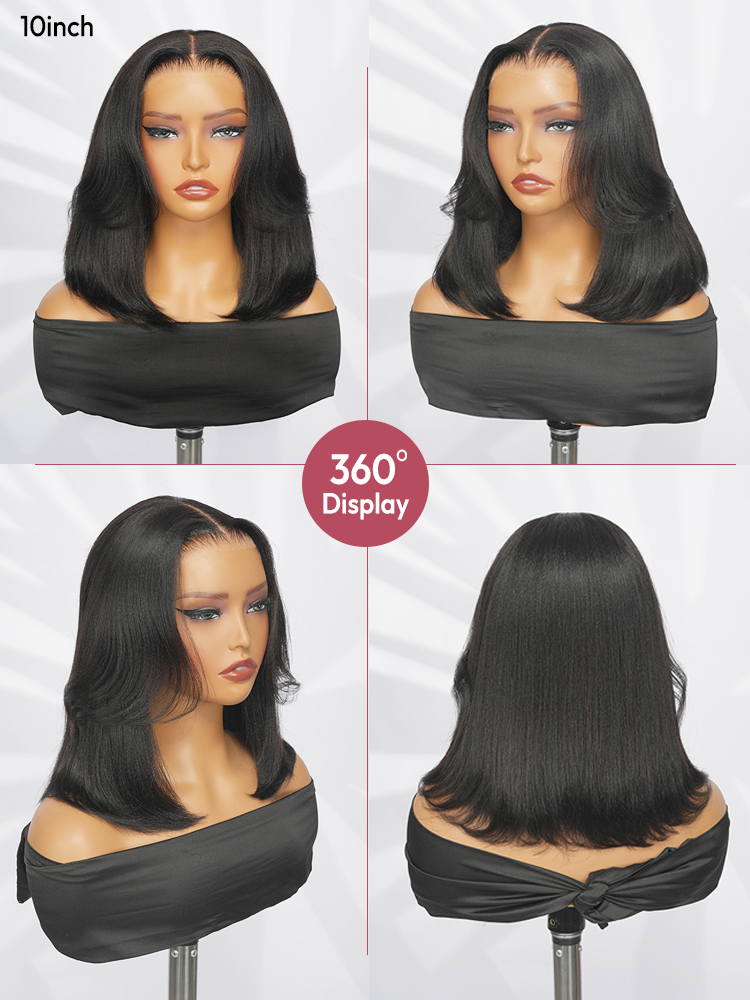 10Inch Light Yaki Straight Wig