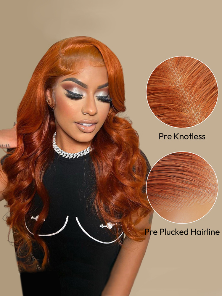 Body Wave Wig Copper Color