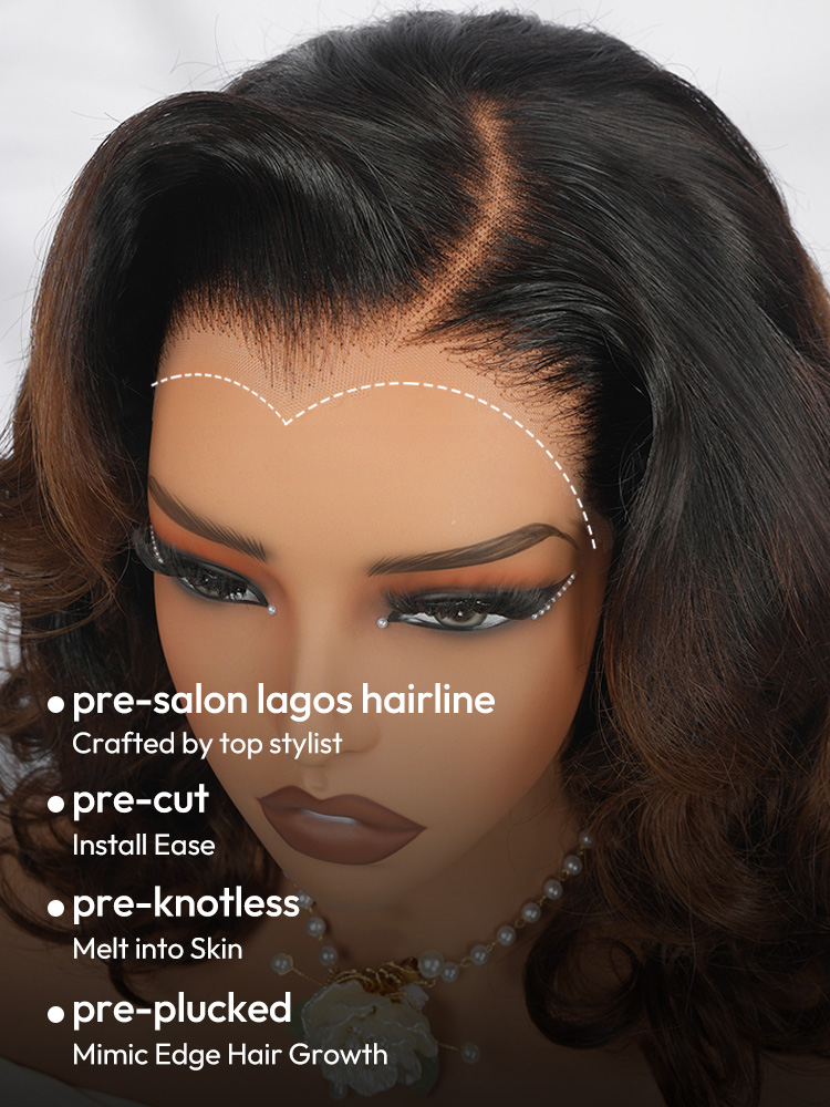 Colored Loose Body Wig With Lagos Hairline