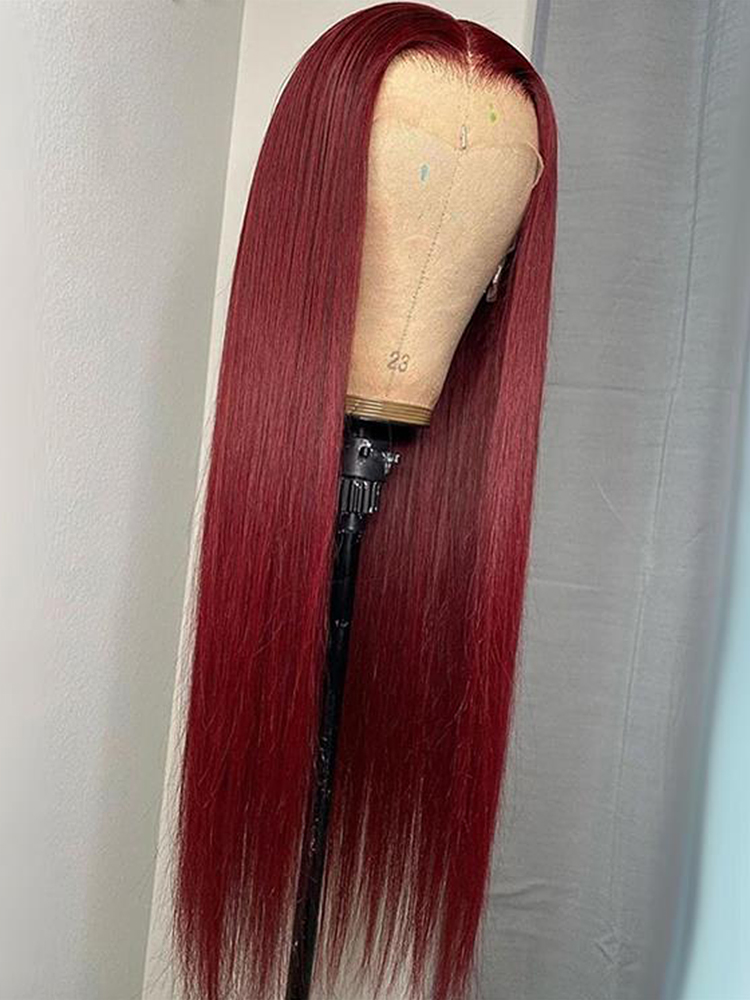 99J Burgundy Straight Wigs