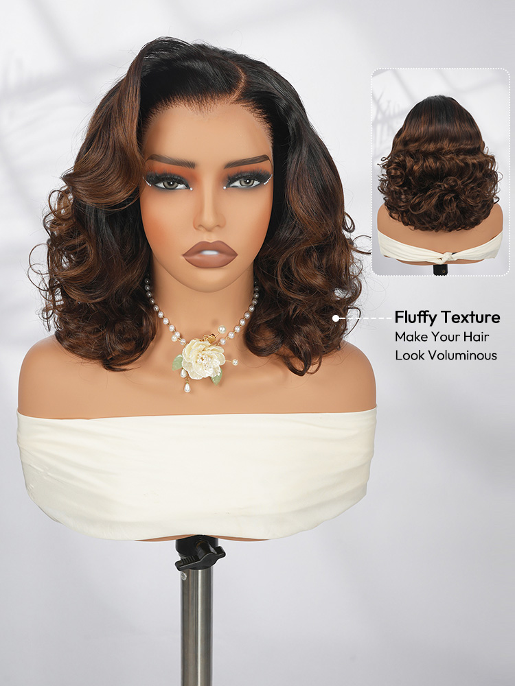 Colored Wig With Fluffy Texture