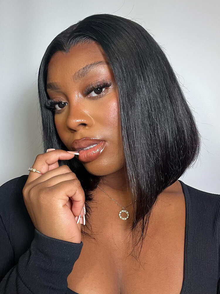 Straight Bob Wig With M Hairline