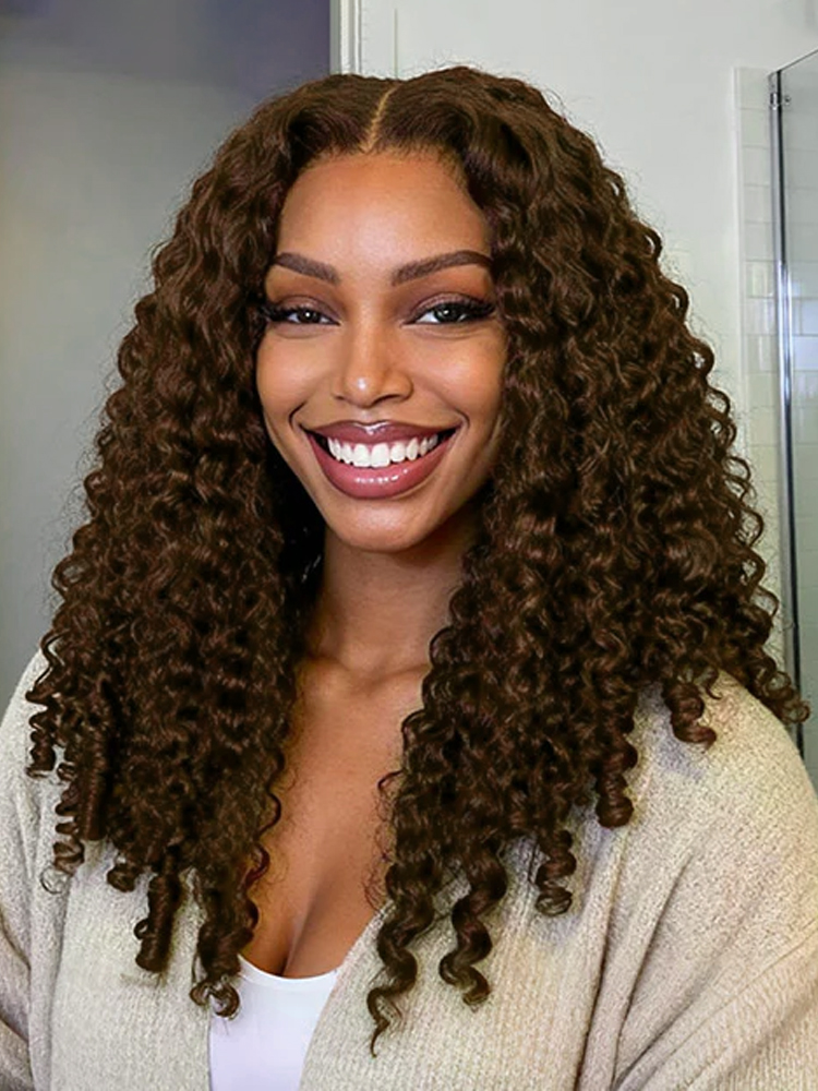 Dark Brown Burmese Curly Wig