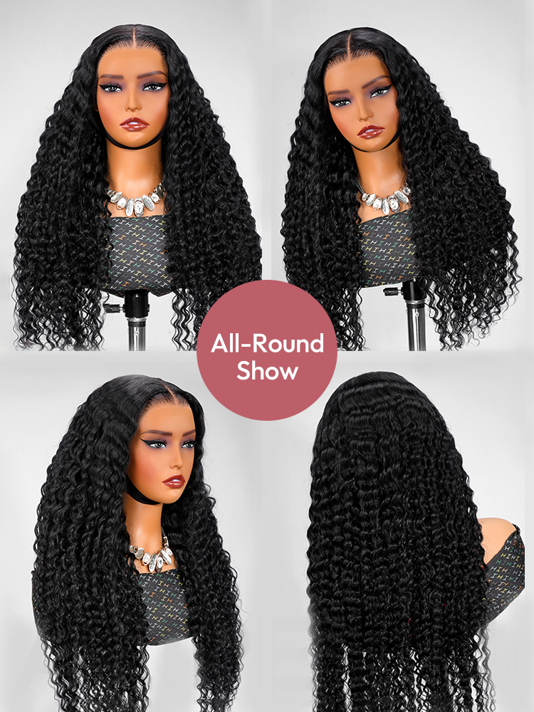 12A Grade Natural Black Deep Wave Wig