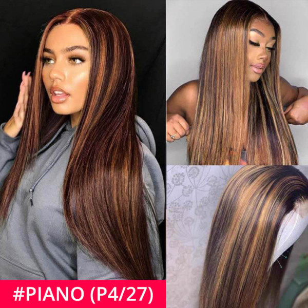 highlight straight wig