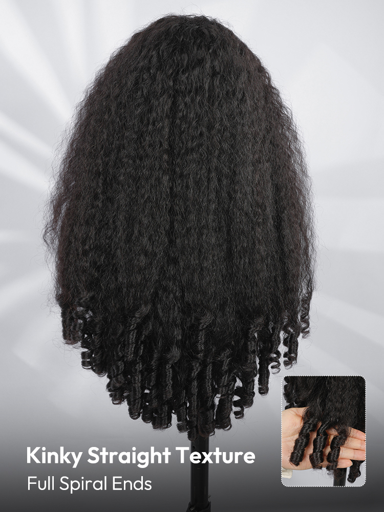 Full Kinky Curly Half Wig