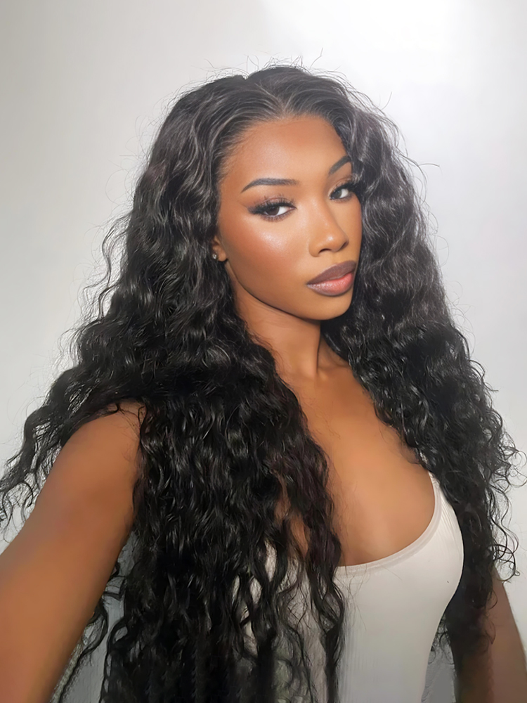 Long Human Hair Wigs With Water Wave