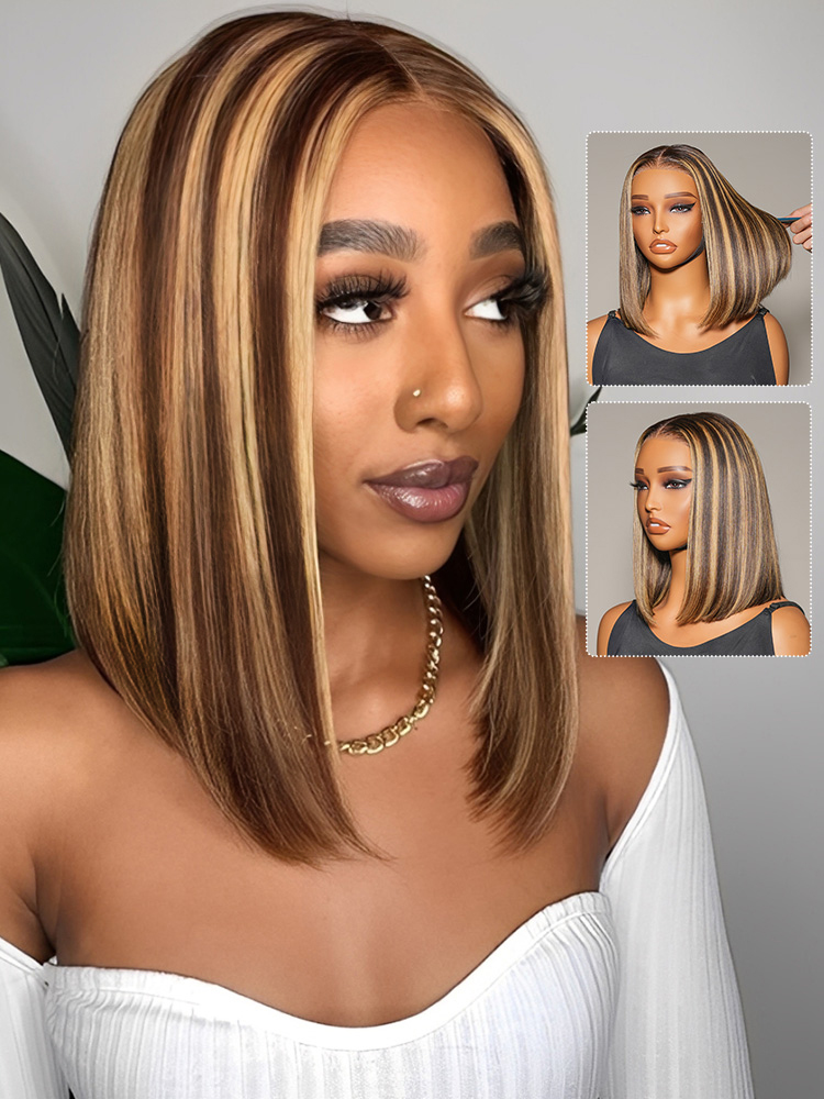 Straight Highlight Bob Lace Wigs