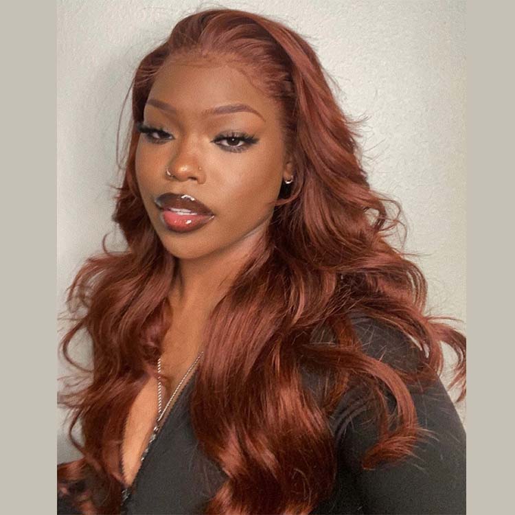 Reddish Brown Human Hair Wigs