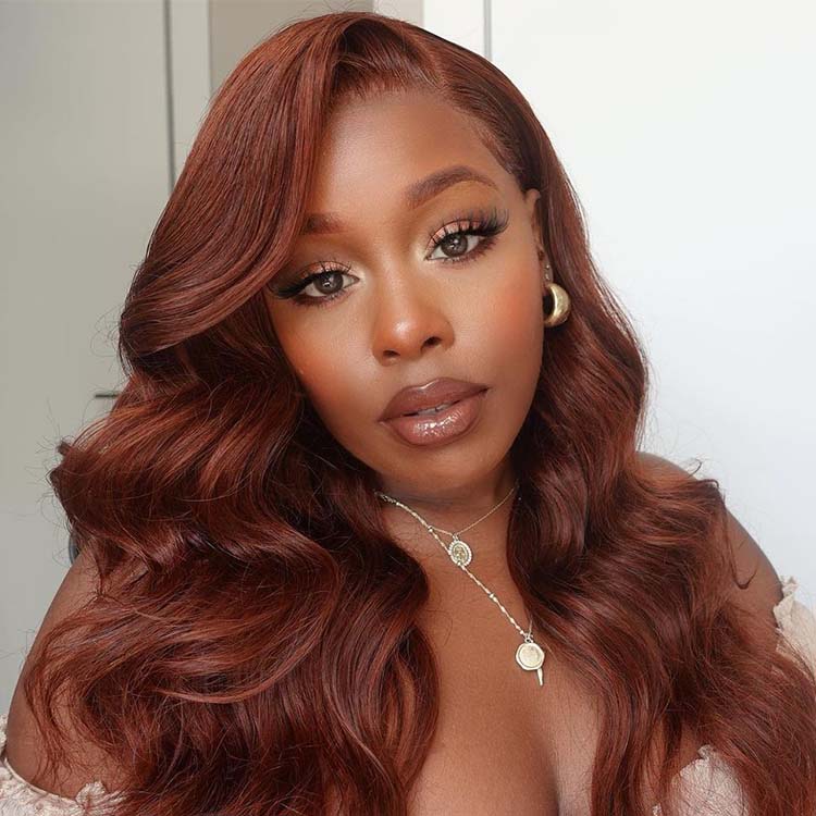 Reddish Brown Human Hair Wigs