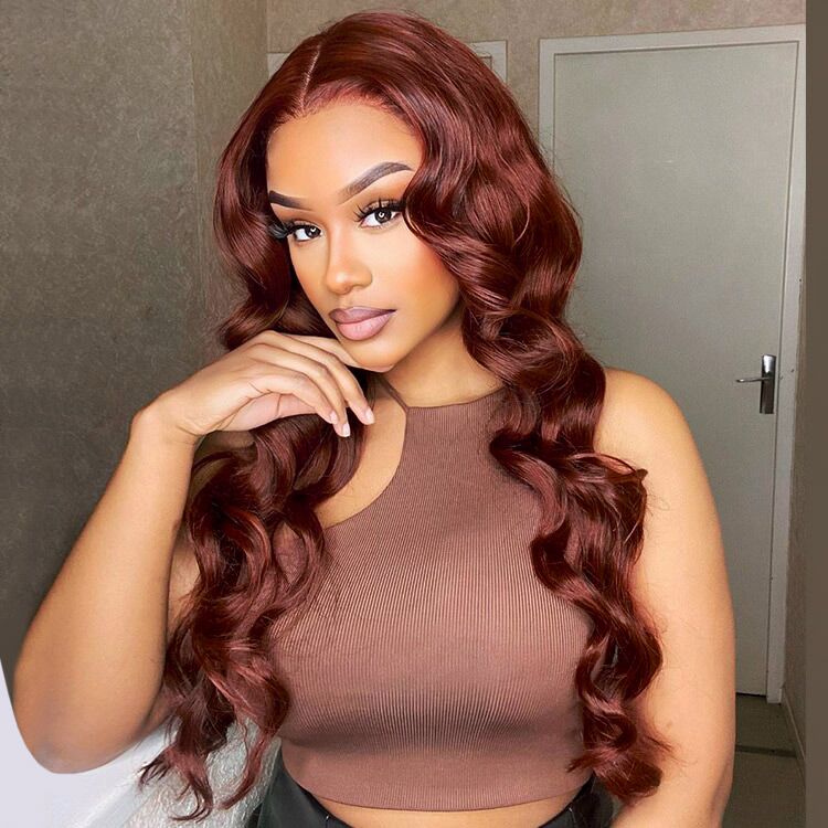 Reddish Brown Human Hair Wigs