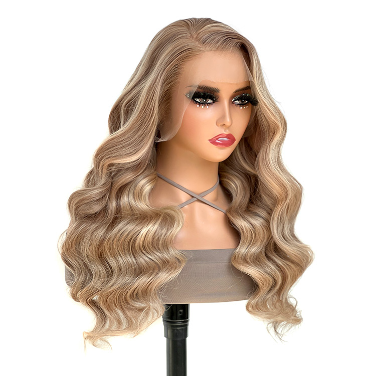 Sandy Blonde Highlight Lace Front Wig