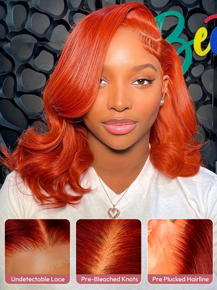 Copper Red Colored Bob Wig