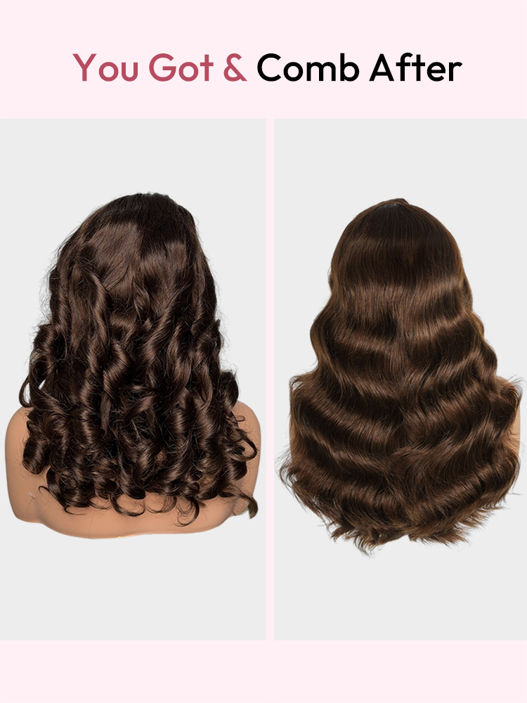 Brown Body wave Transparent Lace Front Wig Brown Body wave Transparent Lace Front Wig