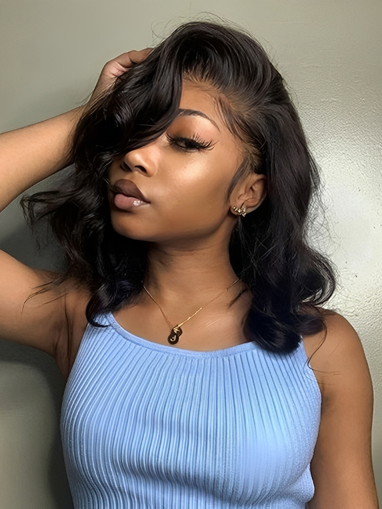Body Wave Short Bob Wigs With Baby Hair