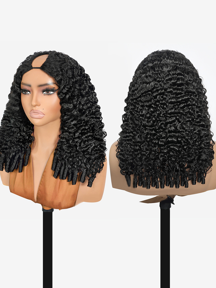 Burmese Curly V Part Wig