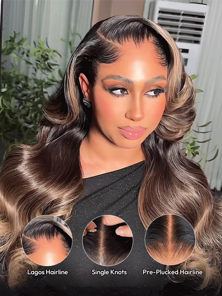 Black And Honey Blonde Wig Wig Lagos