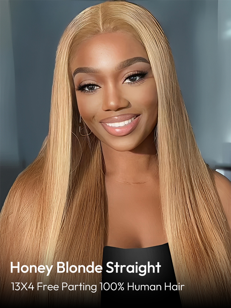 Human Hair Wig With Blonde