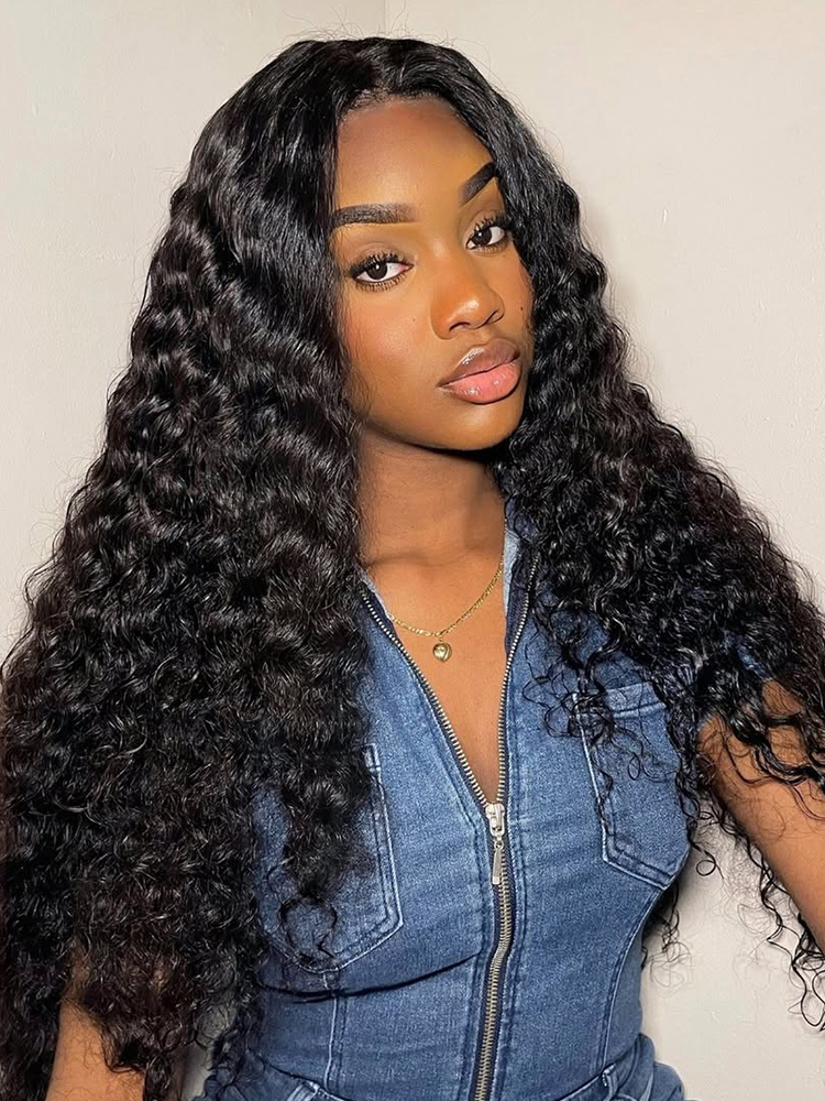 Deep Wave Wigs With Bleached Knots Deep Wave Wigs With Bleached Knots