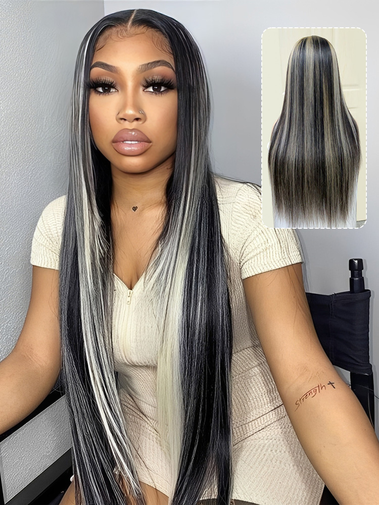 Straight Highlight Lace Front Wig