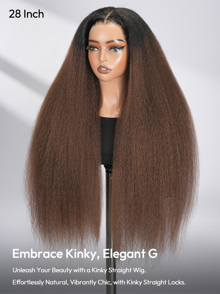 28 Inch Yaki Straight Wig