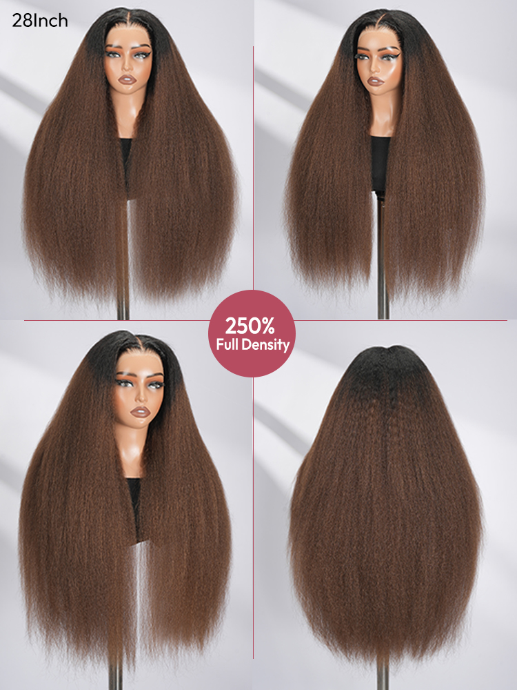 Ombre Color Yaki Straight Wig