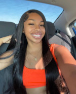 Even after flat ironing , the hair is...