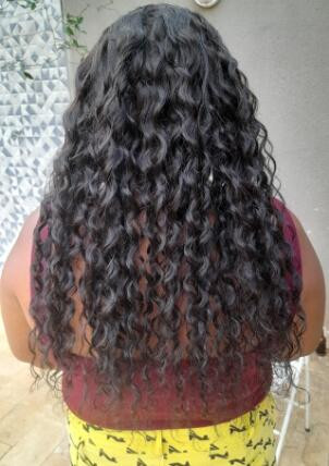 Peruvian Water Wave Hair 3 Bundles With 13x4 Lace Frontal -West Kiss Hair