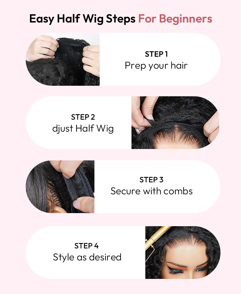 Easy Half Wig Steps