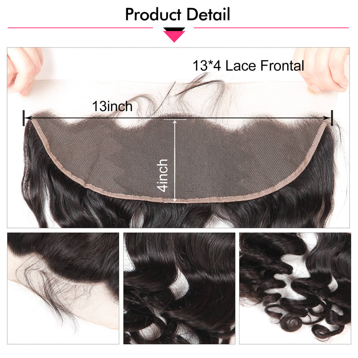 13×4 Human Hair Lace Frontal