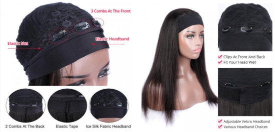 The African American Women Best Choice: Headband Wigs Human Hair