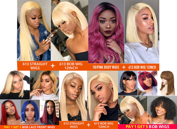 WestKiss Hair: Pay 1 Get 2 Bob Wigs Combo Deals