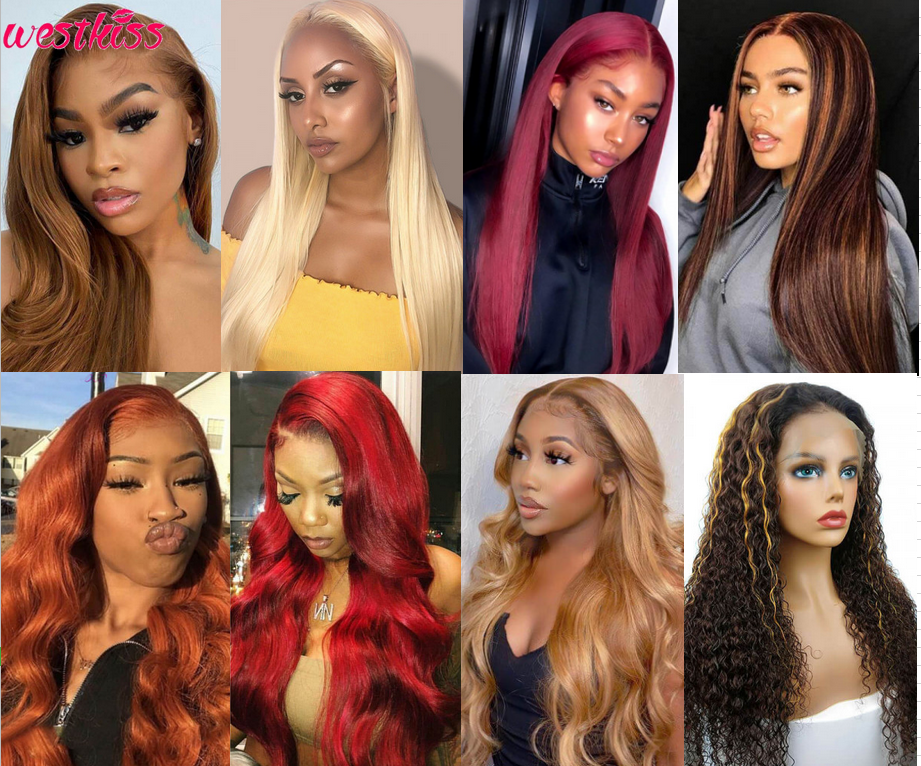 colored wigs human hair
