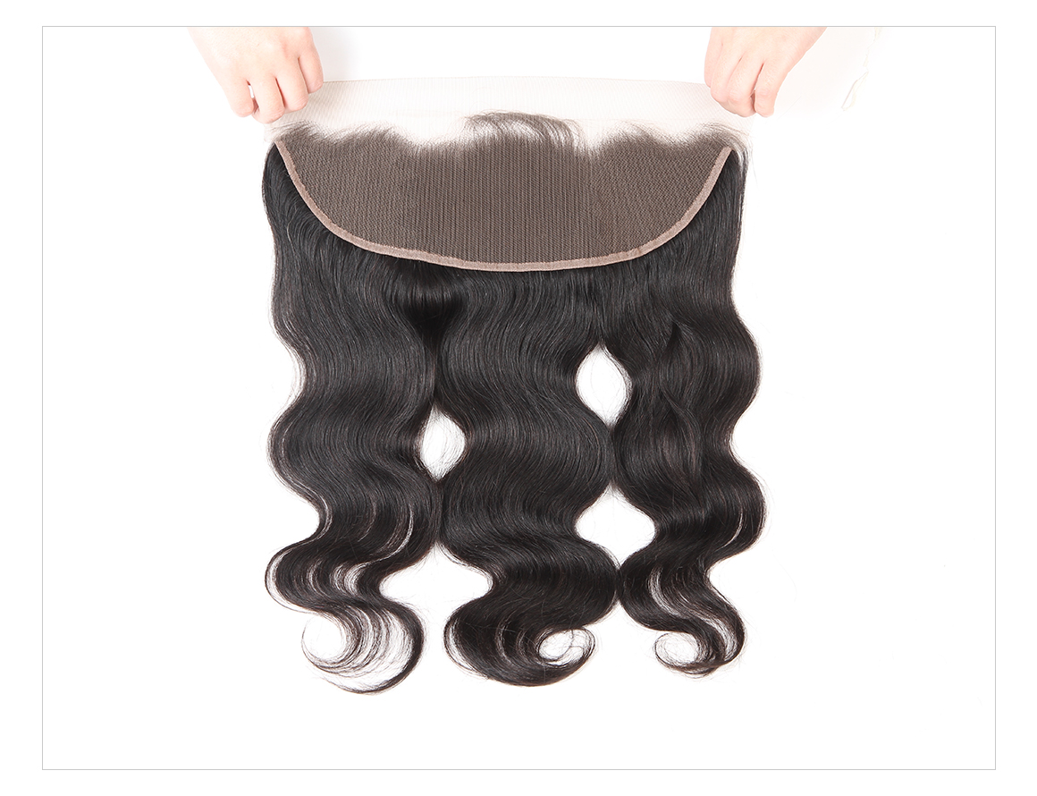 Human Hair Bundles Body Wave Weave With 13x6 Lace Frontal