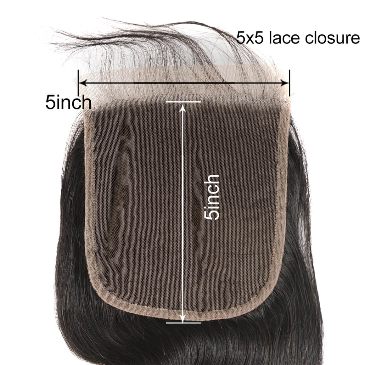 Human hair and 5x5 Lace Closure