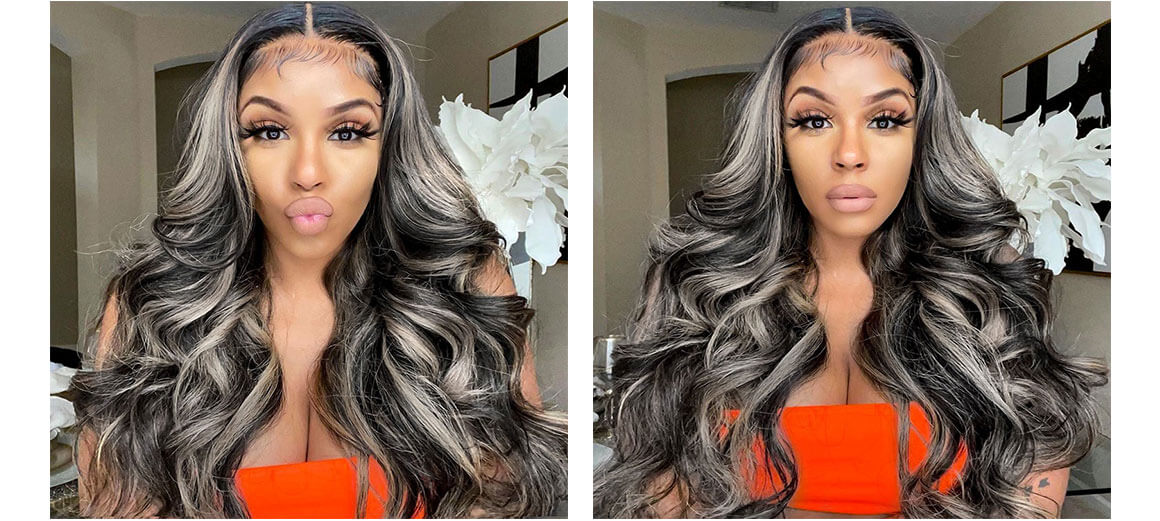 Body Wave Highlight Wigs Human Hair Wigs With Highlights -West Kiss Hair
